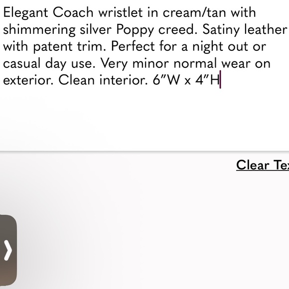 Coach Poppy Cream and Tan Satin Leather Wristlet - Picture 2 of 11